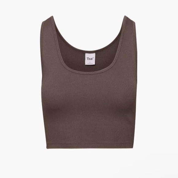 TNA Brown Crop Tank Top - Picture 3 of 3